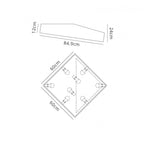 M6160 Mini Bathroom Ceiling 60cm Square 8 Light White