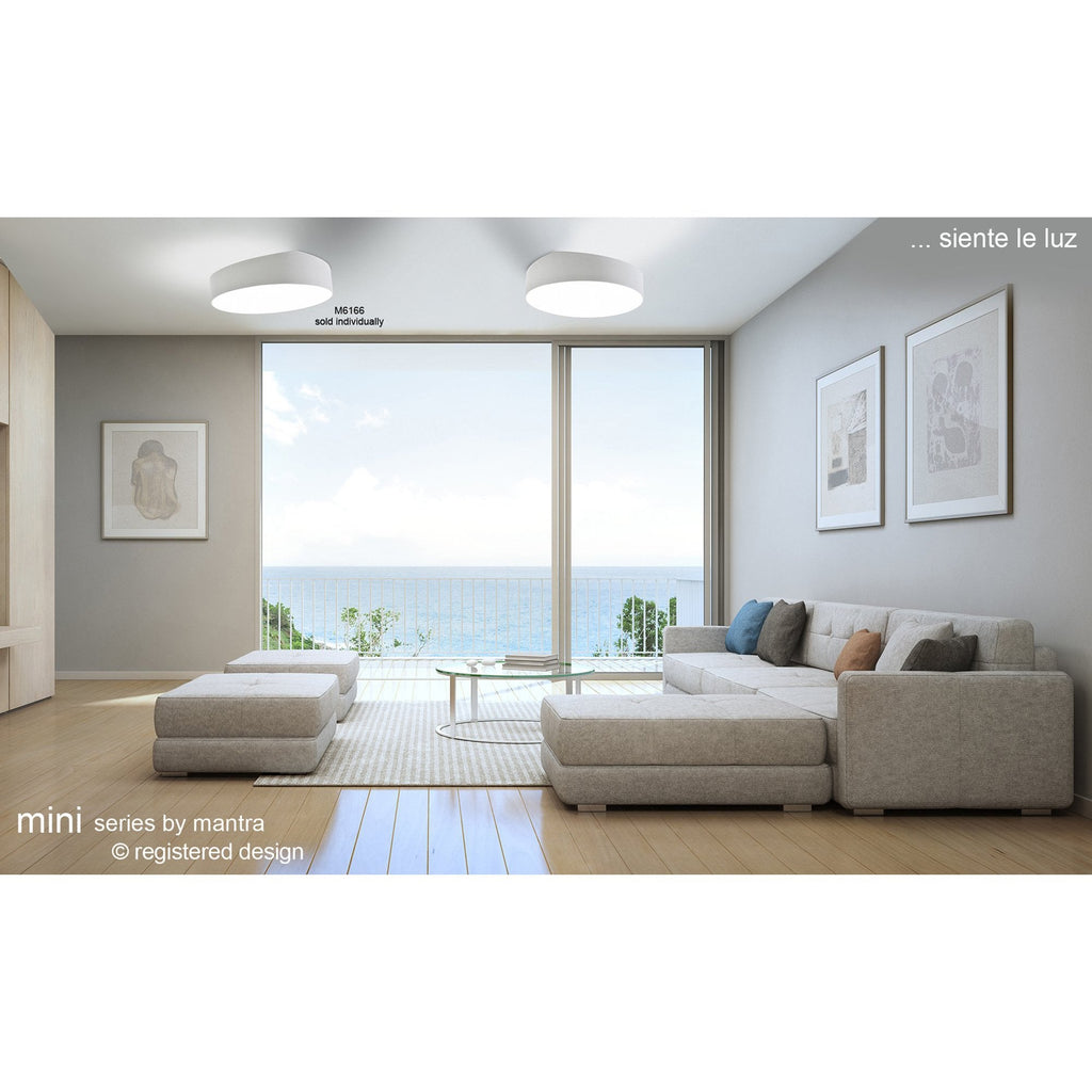 M6166 Mini Bathroom Ceiling 60cm Round 8 Light White