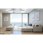 M6166 Mini Bathroom Ceiling 60cm Round 8 Light White