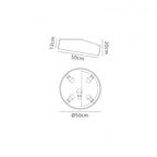 M6169 Mini Bathroom Ceiling 50cm Round 5 Light Silver