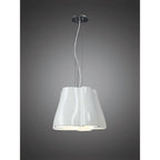 M3720 Miss Pendant 3 Light E27 Gloss White/Polished Chrome