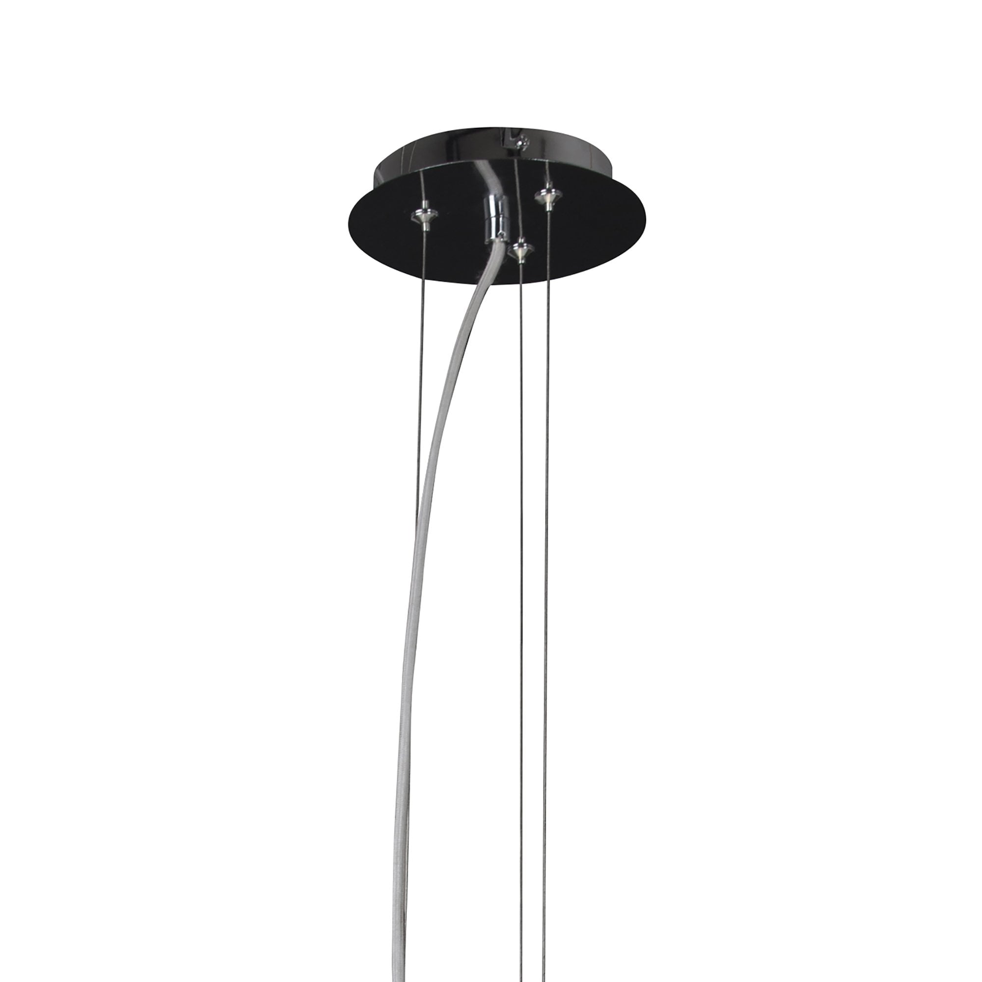 M3720 Miss Pendant 3 Light E27 Gloss White/Polished Chrome
