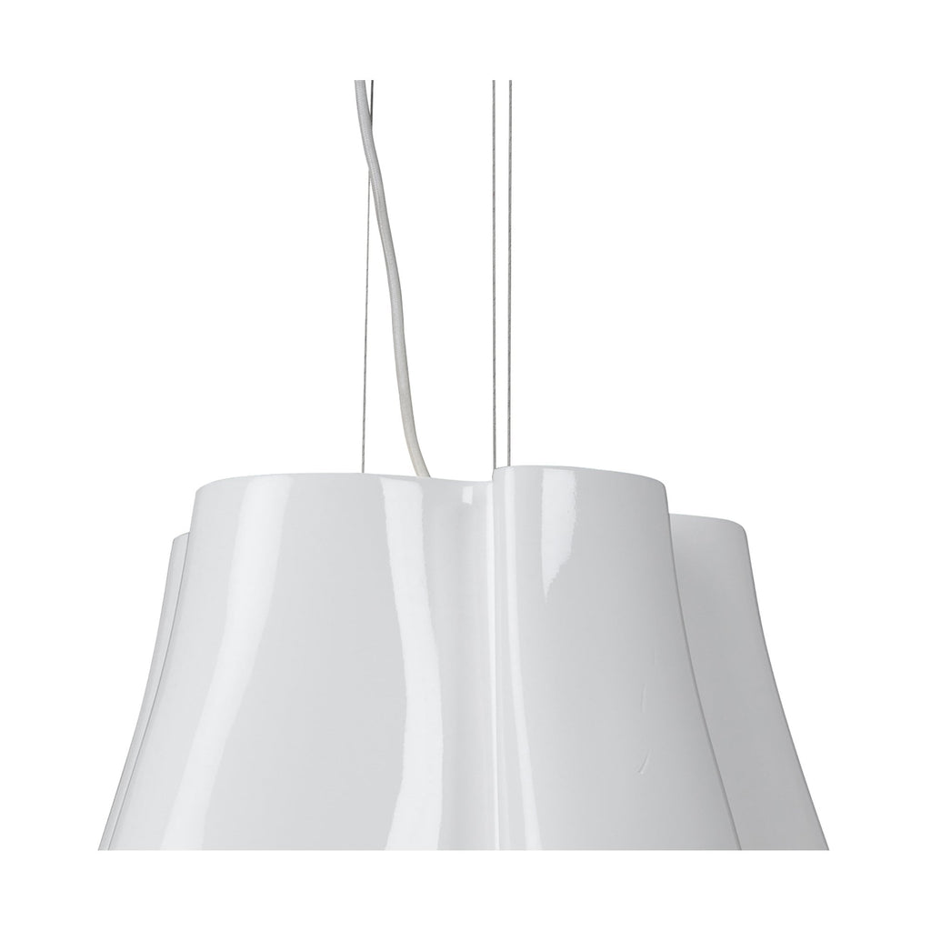 M3720 Miss Pendant 3 Light E27 Gloss White/Polished Chrome