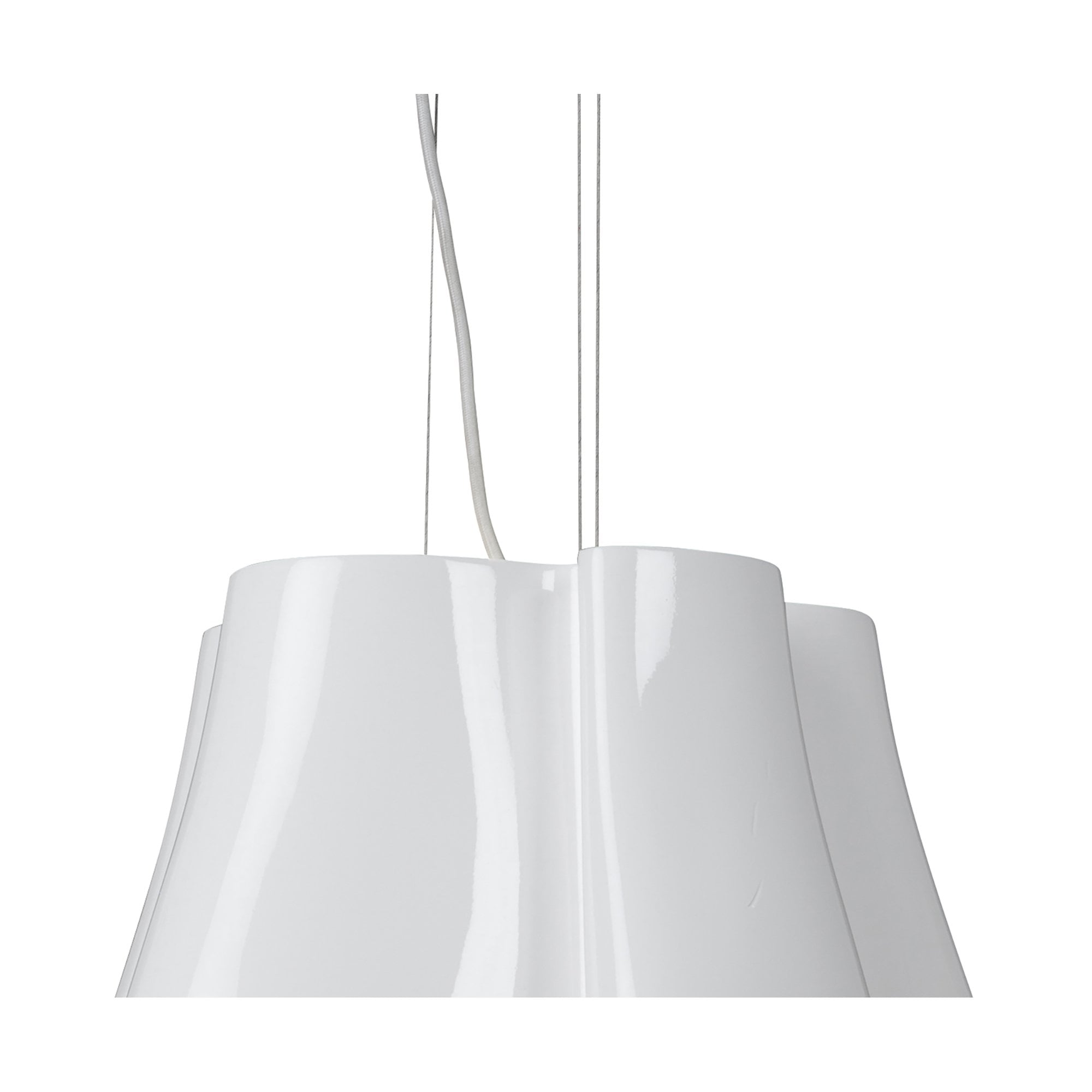 M3720 Miss Pendant 3 Light E27 Gloss White/Polished Chrome