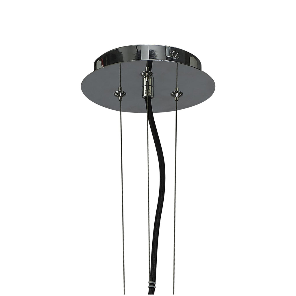 M3721 Miss Pendant 3 Light E27 Gloss Black/Polished Chrome