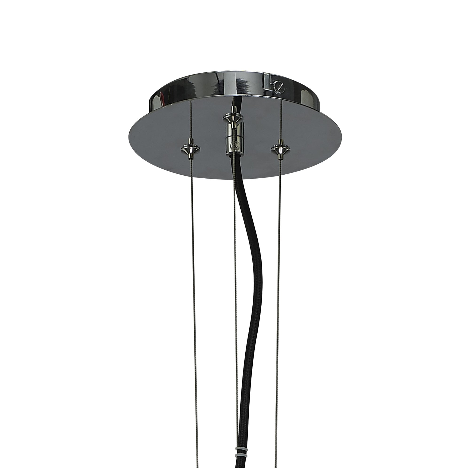M3721 Miss Pendant 3 Light E27 Gloss Black/Polished Chrome