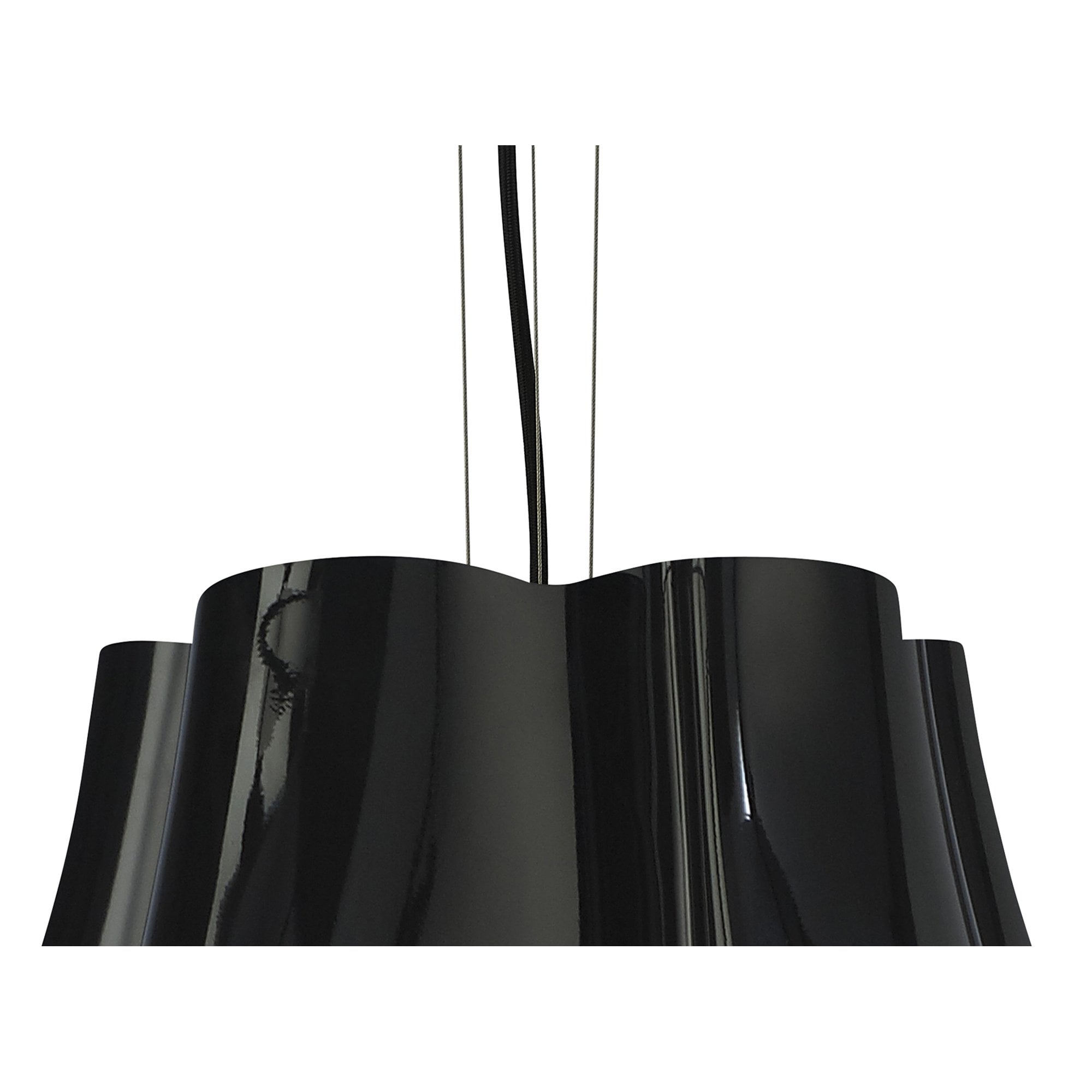 M3721 Miss Pendant 3 Light E27 Gloss Black/Polished Chrome