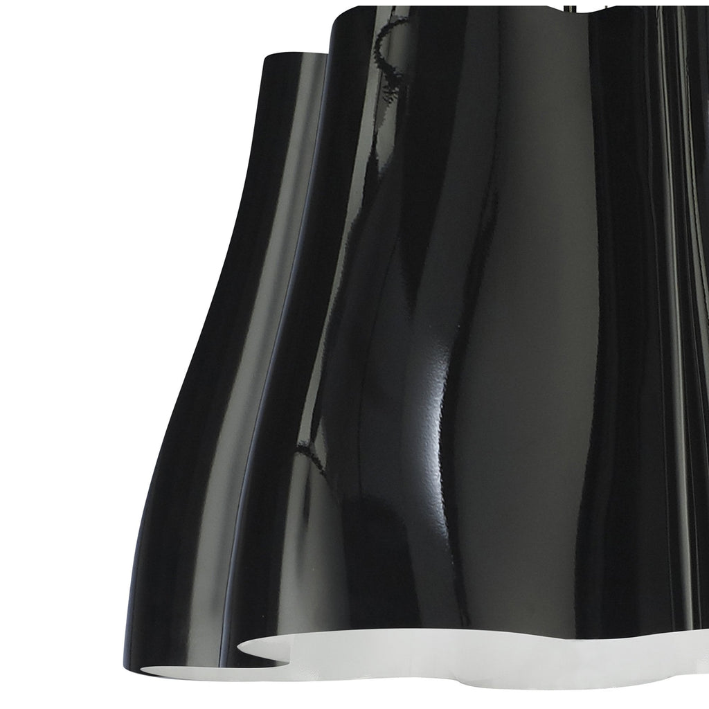 M3721 Miss Pendant 3 Light E27 Gloss Black/Polished Chrome