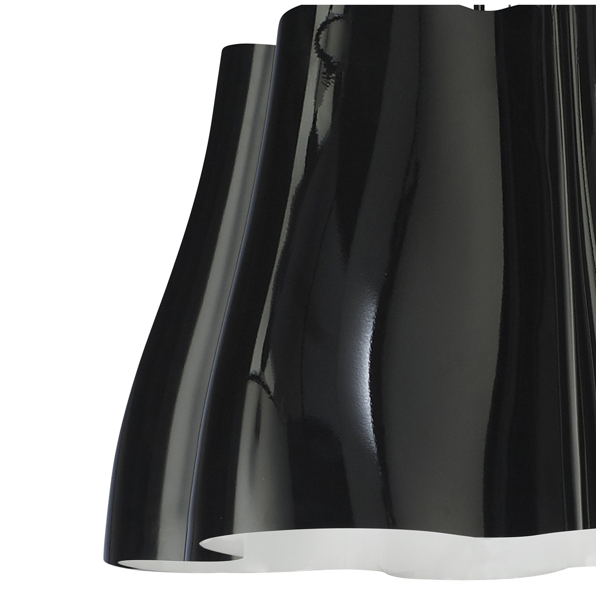 M3721 Miss Pendant 3 Light E27 Gloss Black/Polished Chrome