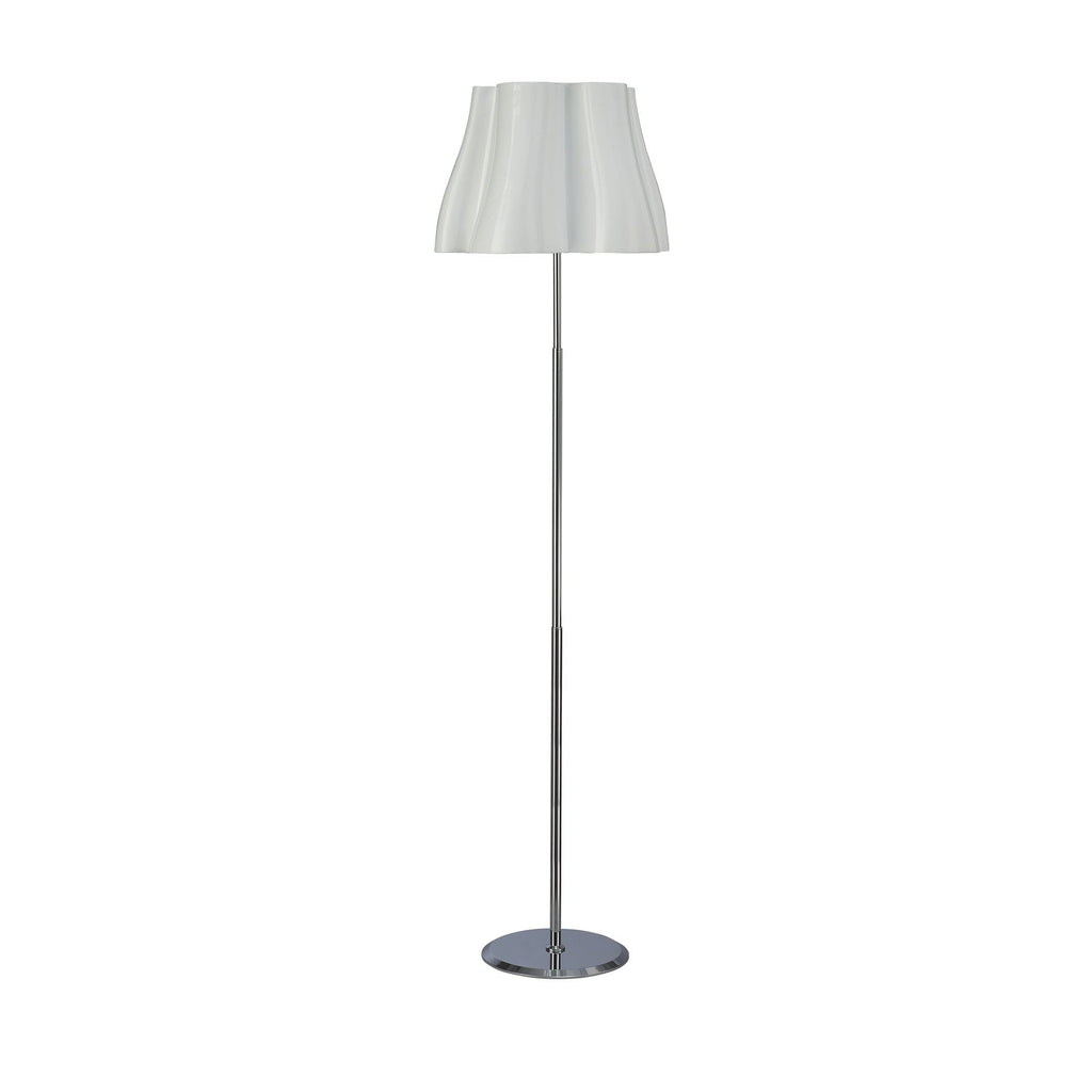M3722 Miss Floor Lamp 3 Light E27 Gloss White/Polished Chrome