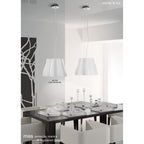 M3722 Miss Floor Lamp 3 Light E27 Gloss White/Polished Chrome