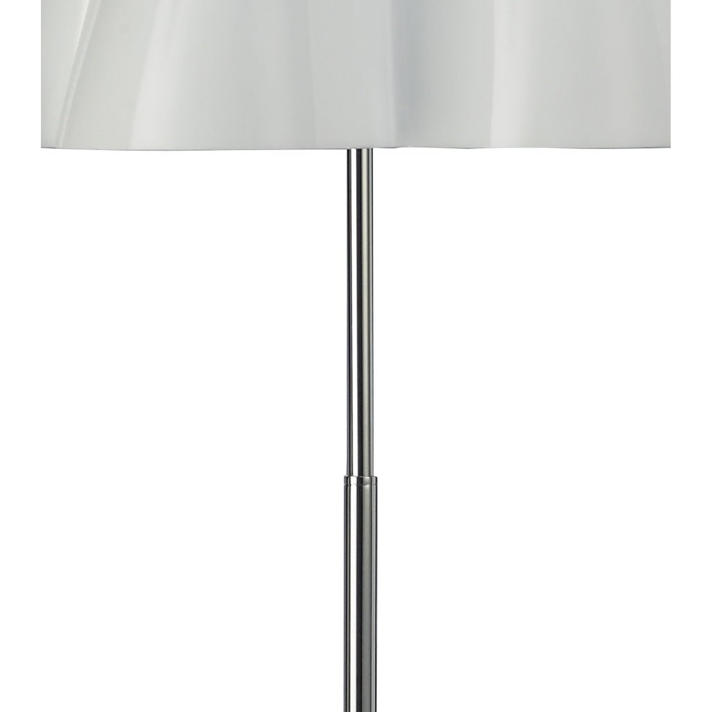M3722 Miss Floor Lamp 3 Light E27 Gloss White/Polished Chrome