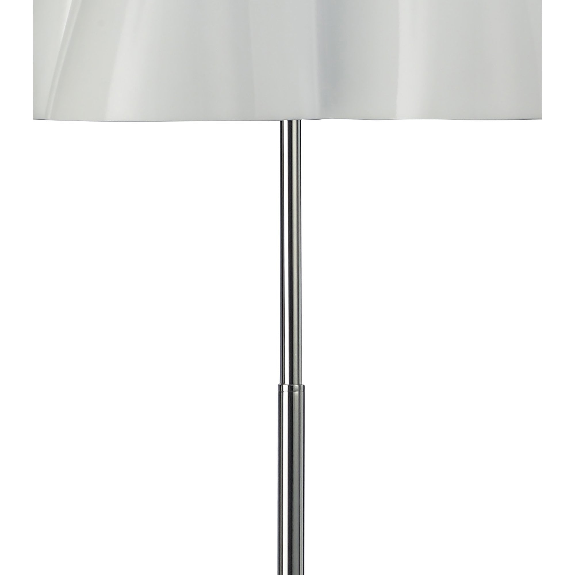 M3722 Miss Floor Lamp 3 Light E27 Gloss White/Polished Chrome
