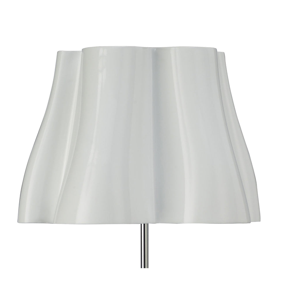 M3722 Miss Floor Lamp 3 Light E27 Gloss White/Polished Chrome