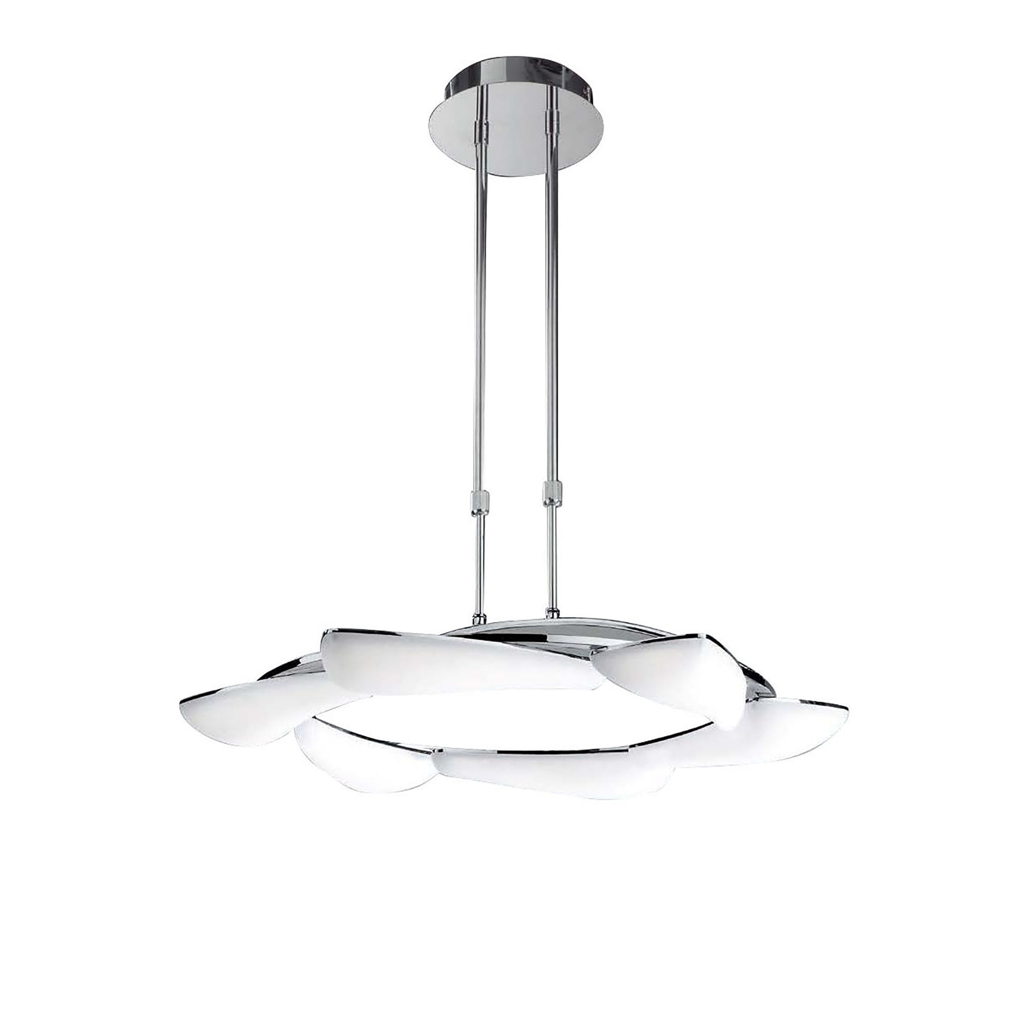 M3800 Mistral Telescopic 36W LED Round Polished Chrome/Frosted Acrylic