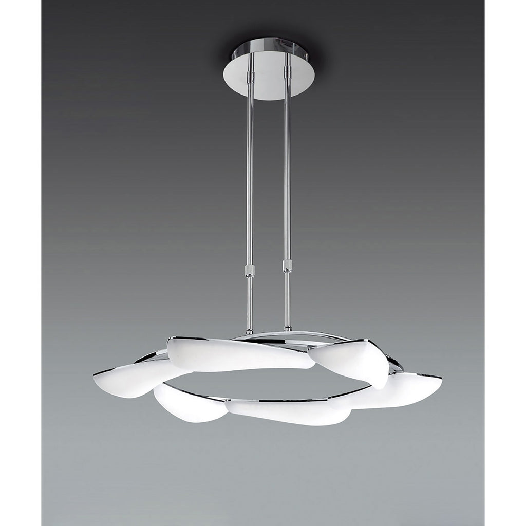 M3800 Mistral Telescopic 36W LED Round Polished Chrome/Frosted Acrylic