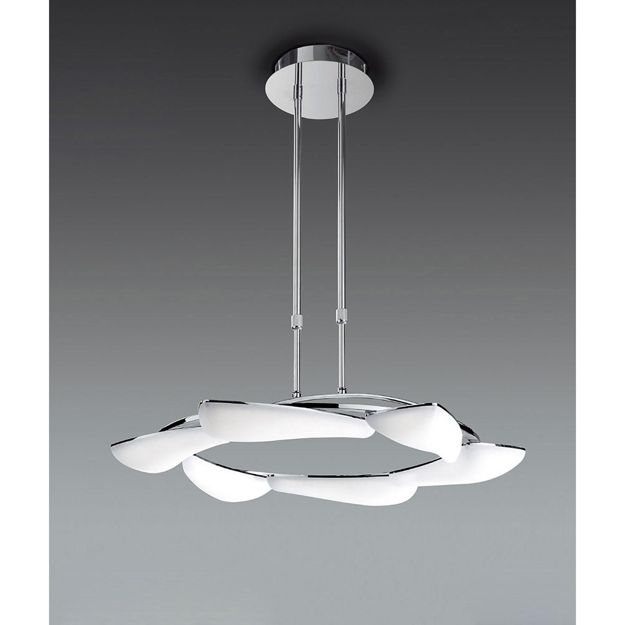 M3800 Mistral Telescopic 36W LED Round Polished Chrome/Frosted Acrylic