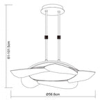M3801 Mistral Telescopic 30W LED Round Polished Chrome/Frosted Acrylic