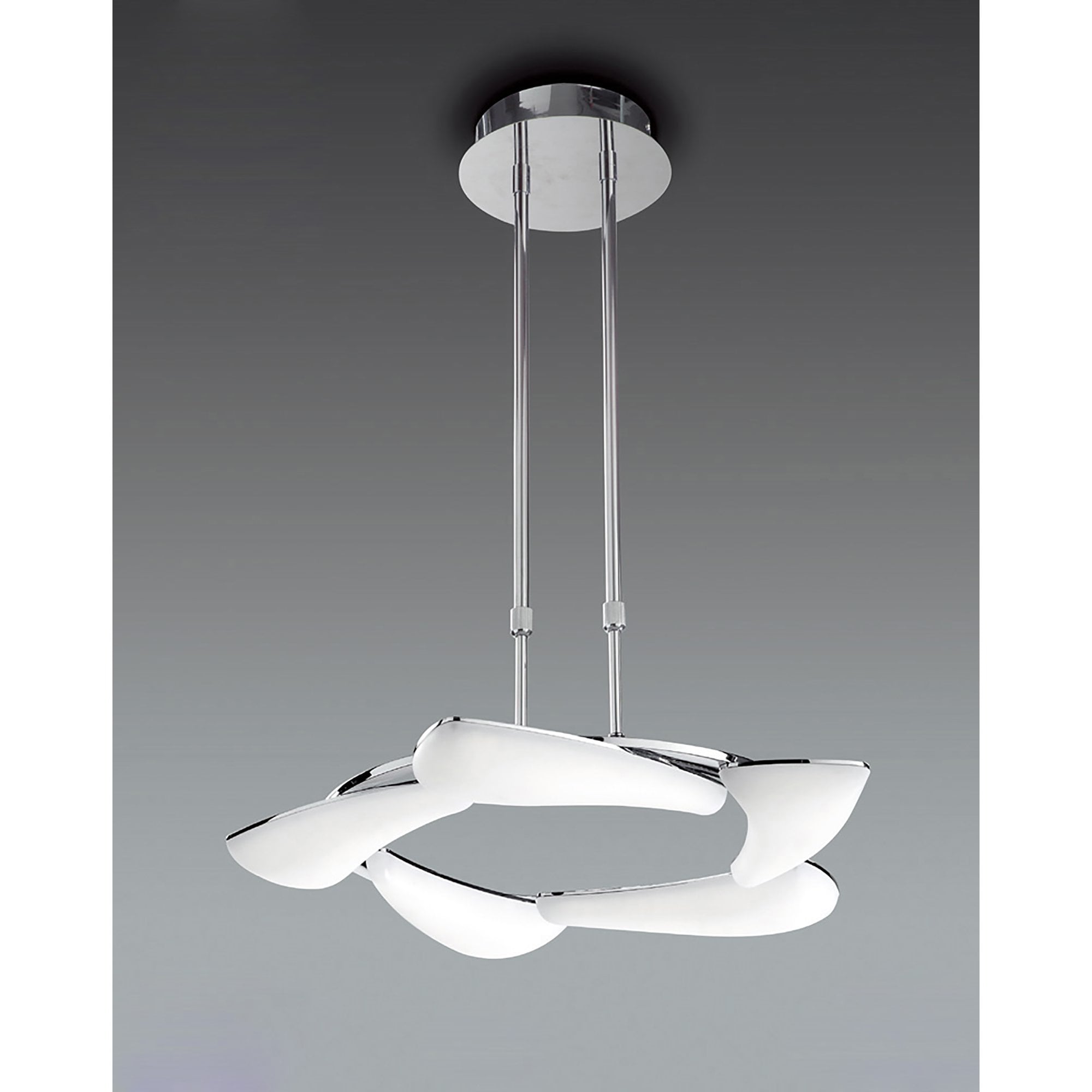 M3801 Mistral Telescopic 30W LED Round Polished Chrome/Frosted Acrylic