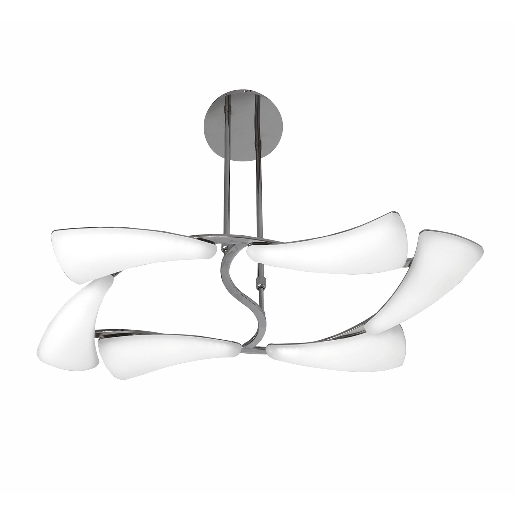 M3802 Mistral Telescopic 36W LED Rectangular Polished Chrome/Frosted Acrylic