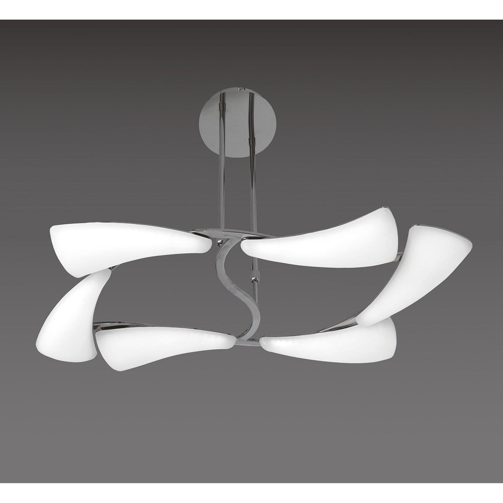 M3802 Mistral Telescopic 36W LED Rectangular Polished Chrome/Frosted Acrylic