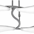M3802 Mistral Telescopic 36W LED Rectangular Polished Chrome/Frosted Acrylic