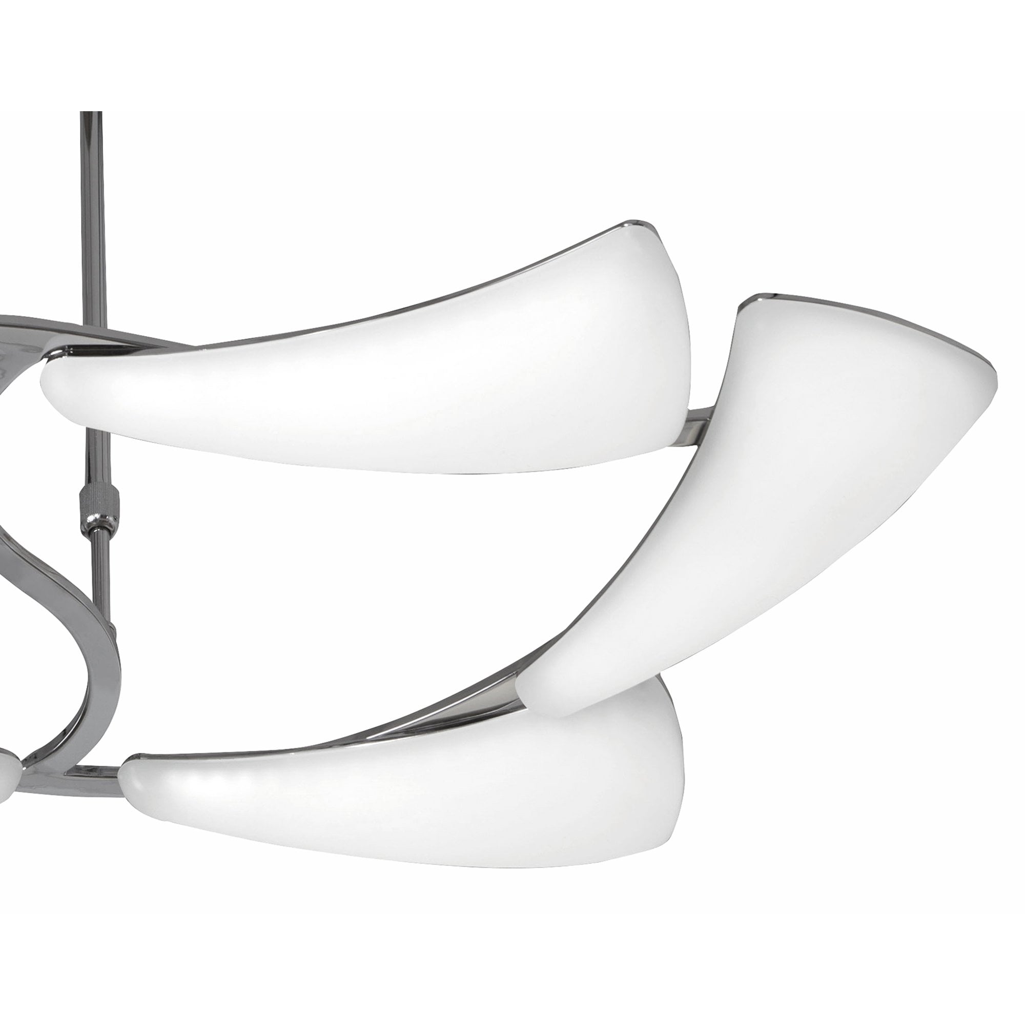 M3802 Mistral Telescopic 36W LED Rectangular Polished Chrome/Frosted Acrylic