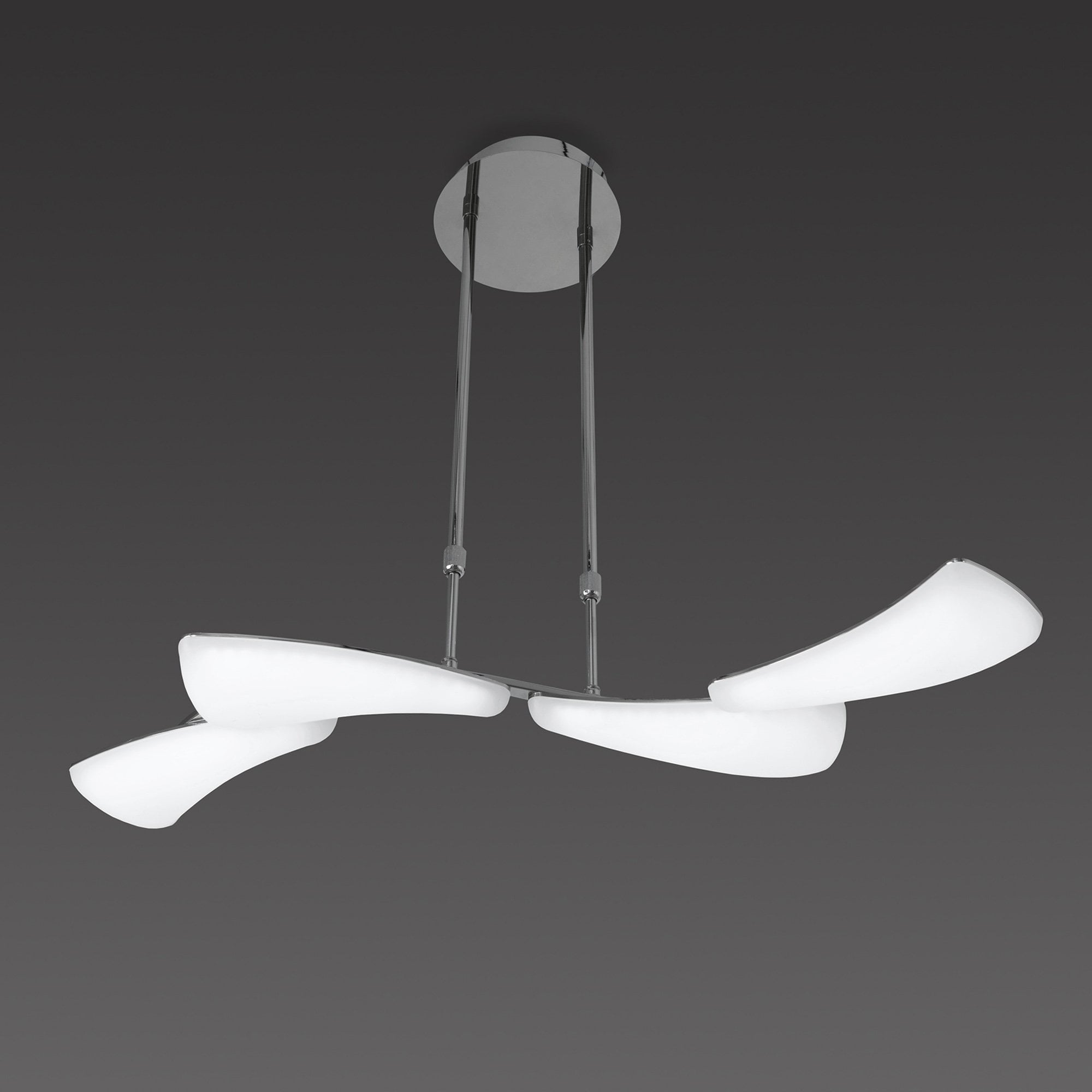 M3804 Mistral Telescopic 24W LED Linear Polished Chrome Frosted Acrylic