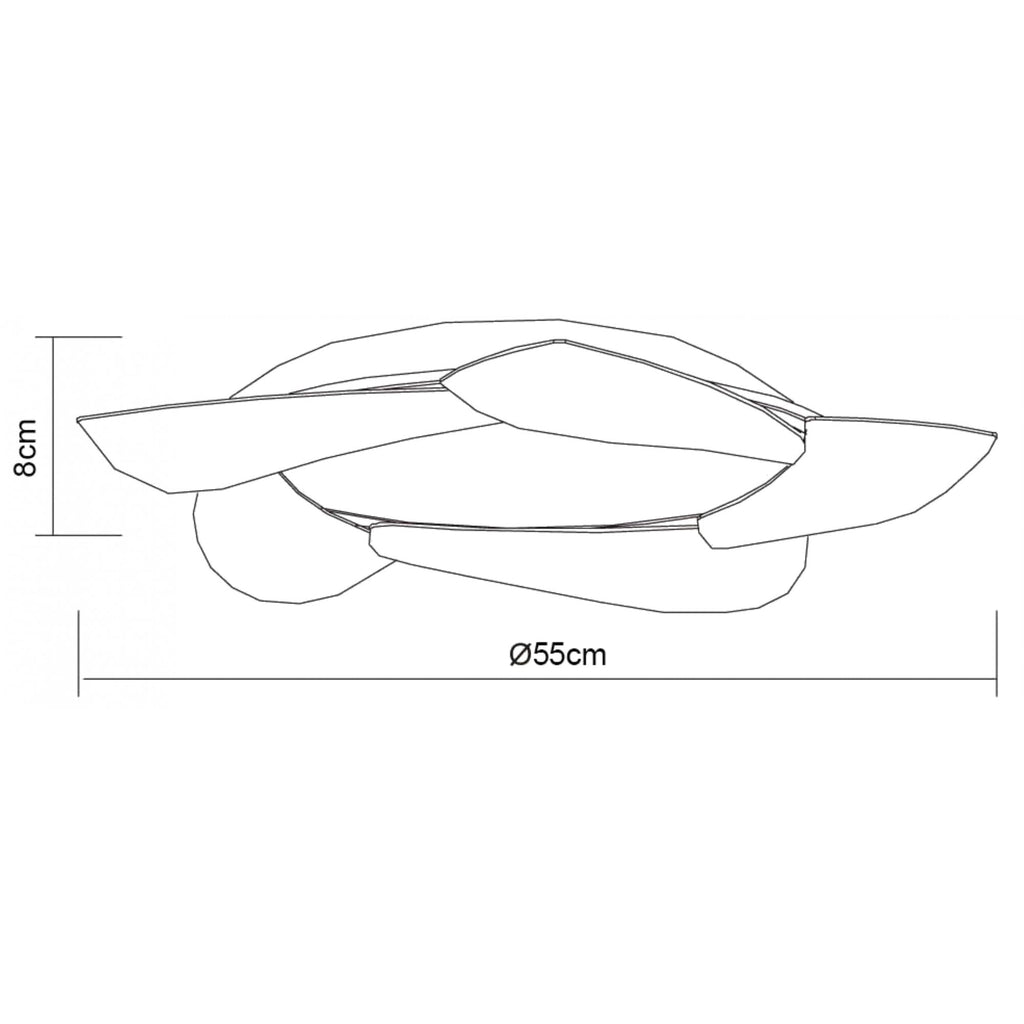 M3807 Mistral Flush Ceiling 30W LED Polished Chrome/Frosted Acrylic