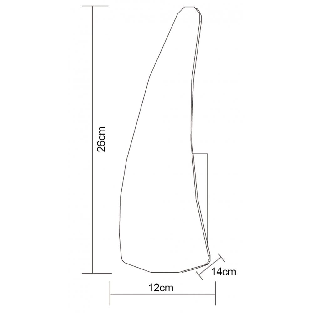 M3808 Mistral Wall Lamp Right 6W LED Polished Chrome/Frosted Acrylic