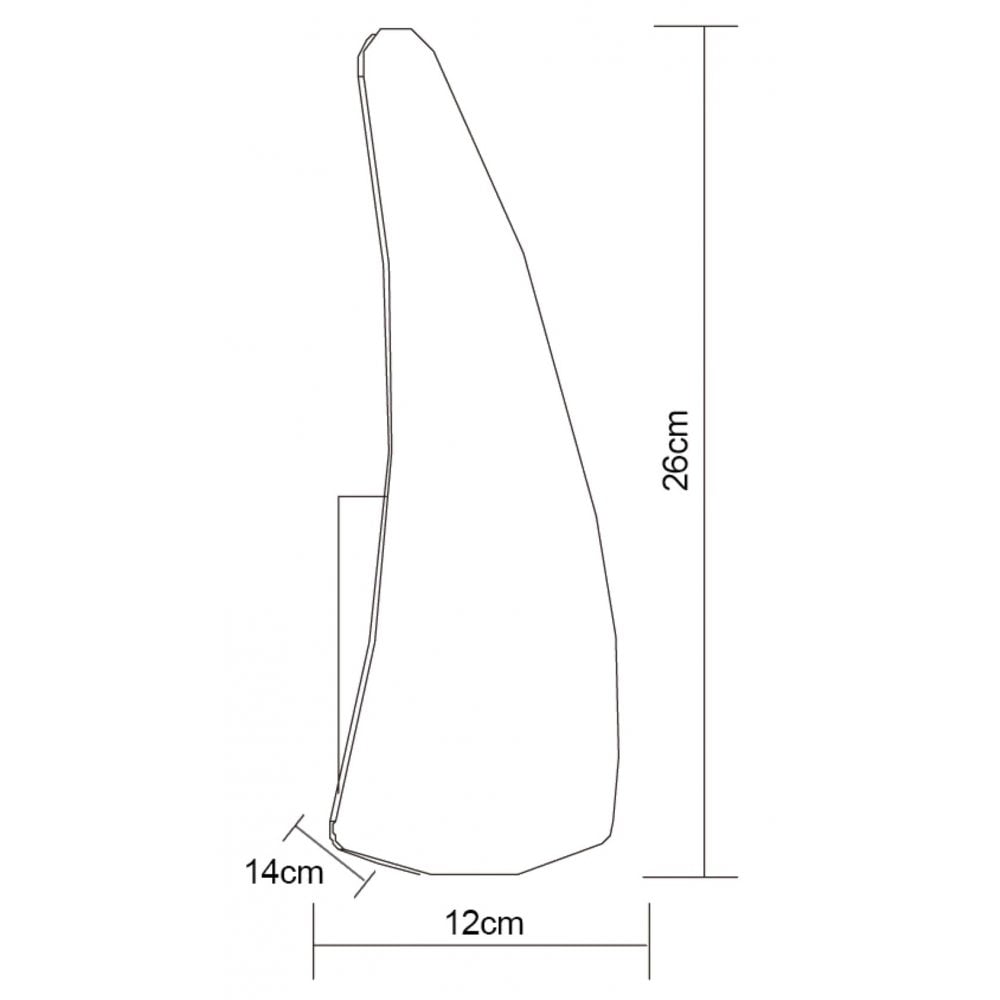 M3809 Mistral Wall Lamp Left 6W LED Polished Chrome/Frosted Acrylic