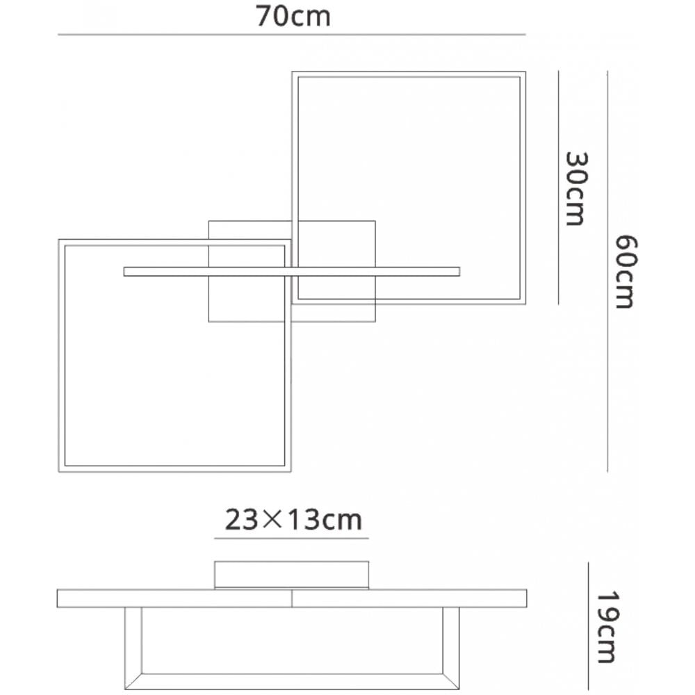 M6560 Mural Rectangular Ceiling 48W LED Matt White