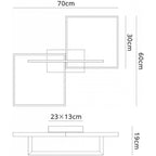 M6561 Mural Rectangular Ceiling Dimmable 48W LED Matt White