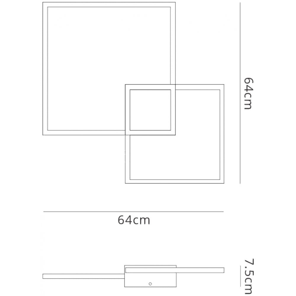 M6564 Mural Wall Lamp 48W LED White