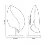 M3587 Natura Table Lamp 2 Light E27 Large Indoor Polished Chrome/Opal White