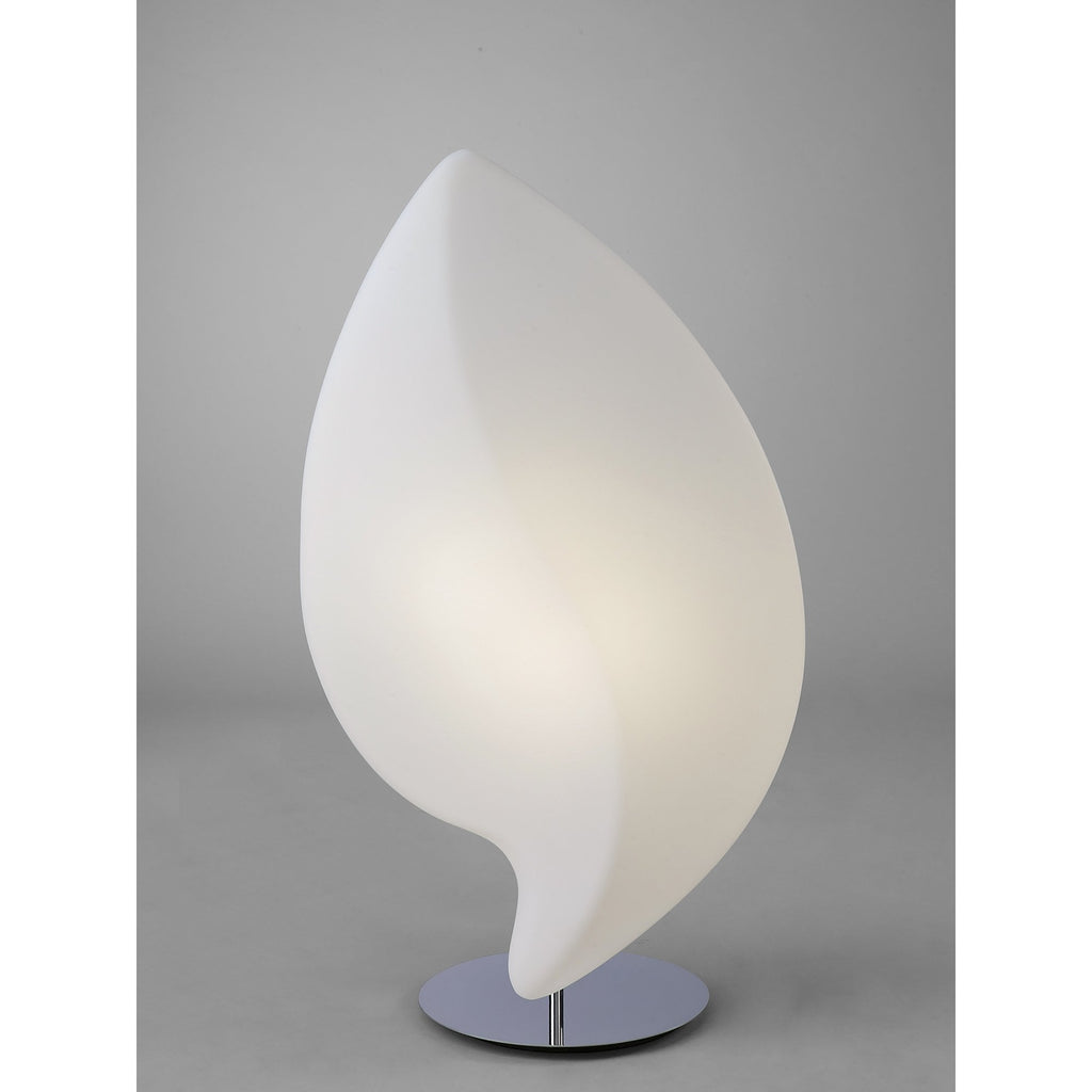 M3587 Natura Table Lamp 2 Light E27 Large Indoor Polished Chrome/Opal White