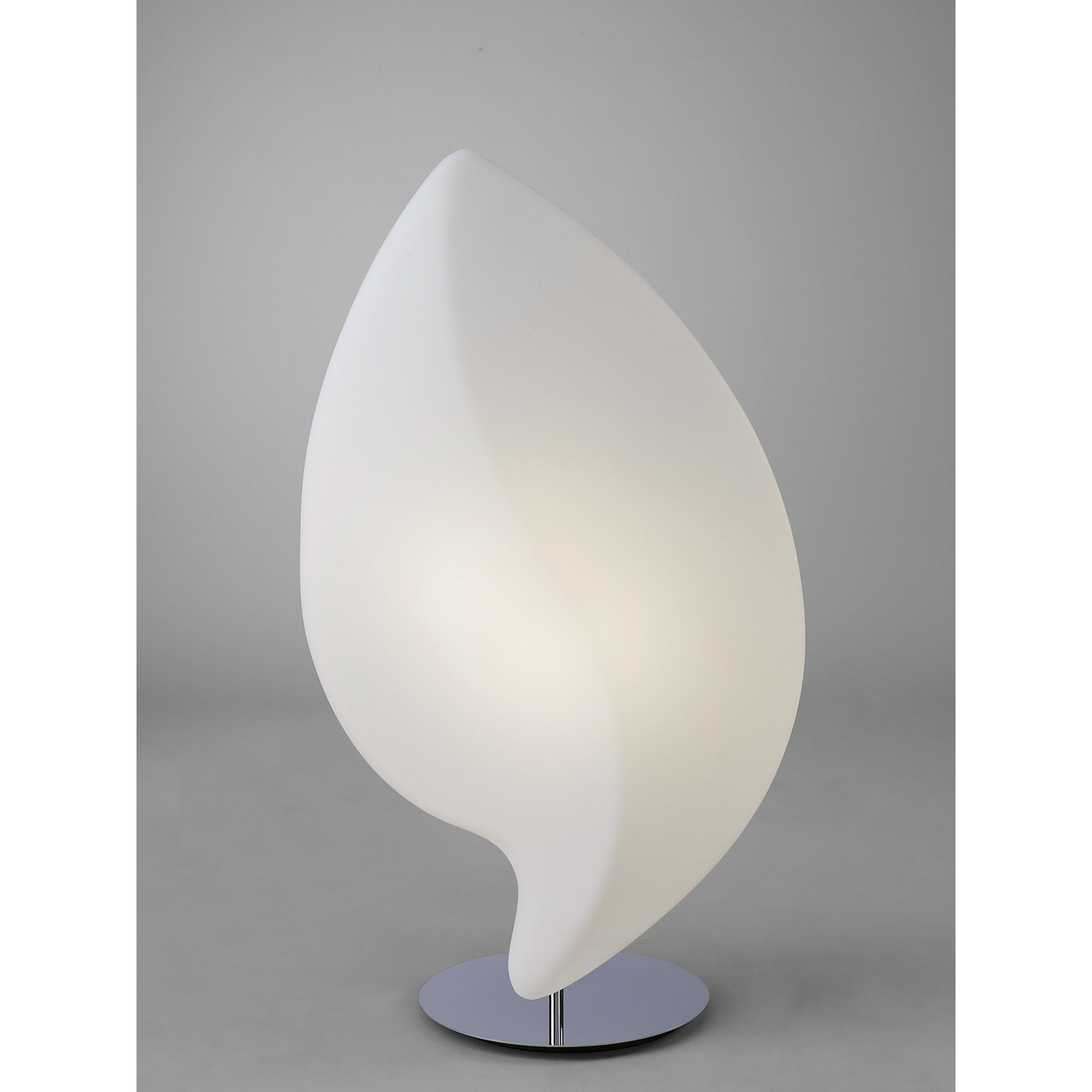 M3587 Natura Table Lamp 2 Light E27 Large Indoor Polished Chrome/Opal White
