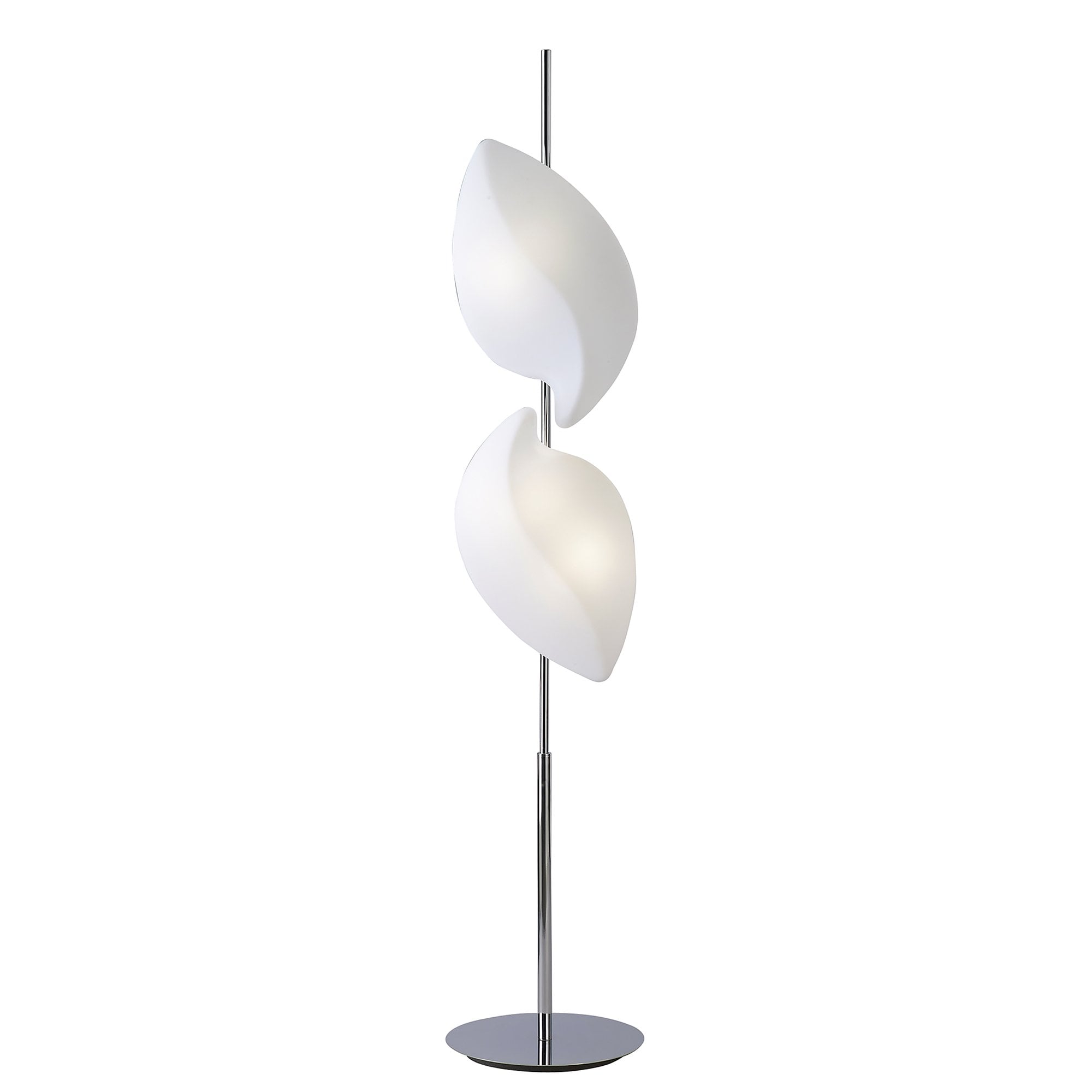 M3588 Natura Floor Lamp 4 Light E27 Indoor Polished Chrome/Opal White