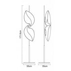 M3588 Natura Floor Lamp 4 Light E27 Indoor Polished Chrome/Opal White
