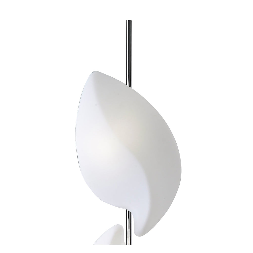 M3588 Natura Floor Lamp 4 Light E27 Indoor Polished Chrome/Opal White