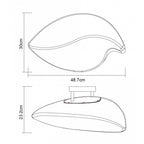 M3584 Natura Ceiling/Wall 2 Light E27 Small Indoor Polished Chrome/Opal White