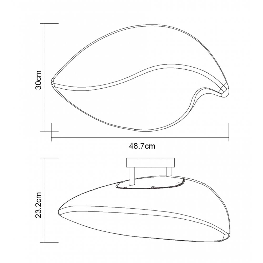 M3584 Natura Ceiling/Wall 2 Light E27 Small Indoor Polished Chrome/Opal White