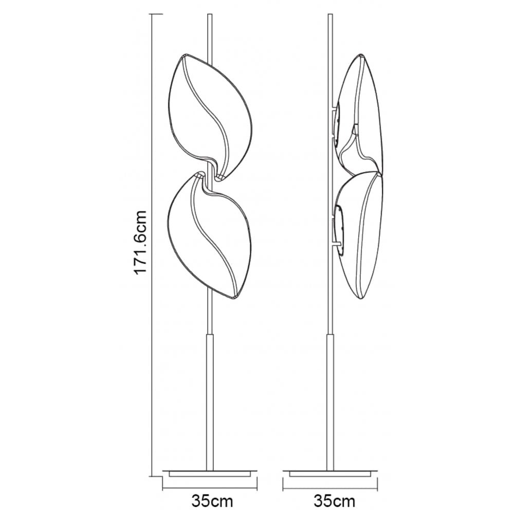 M3788 Natura Floor Lamp 4 Light E27 Outdoor Matt White/Opal White