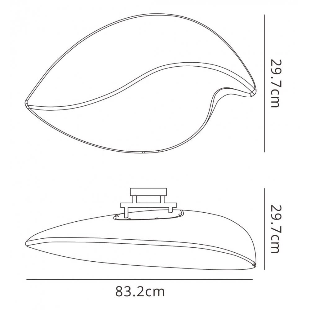 M3789 Natura Ceiling/Wall Outdoor Large 2 Light E27 Matt White/Opal White