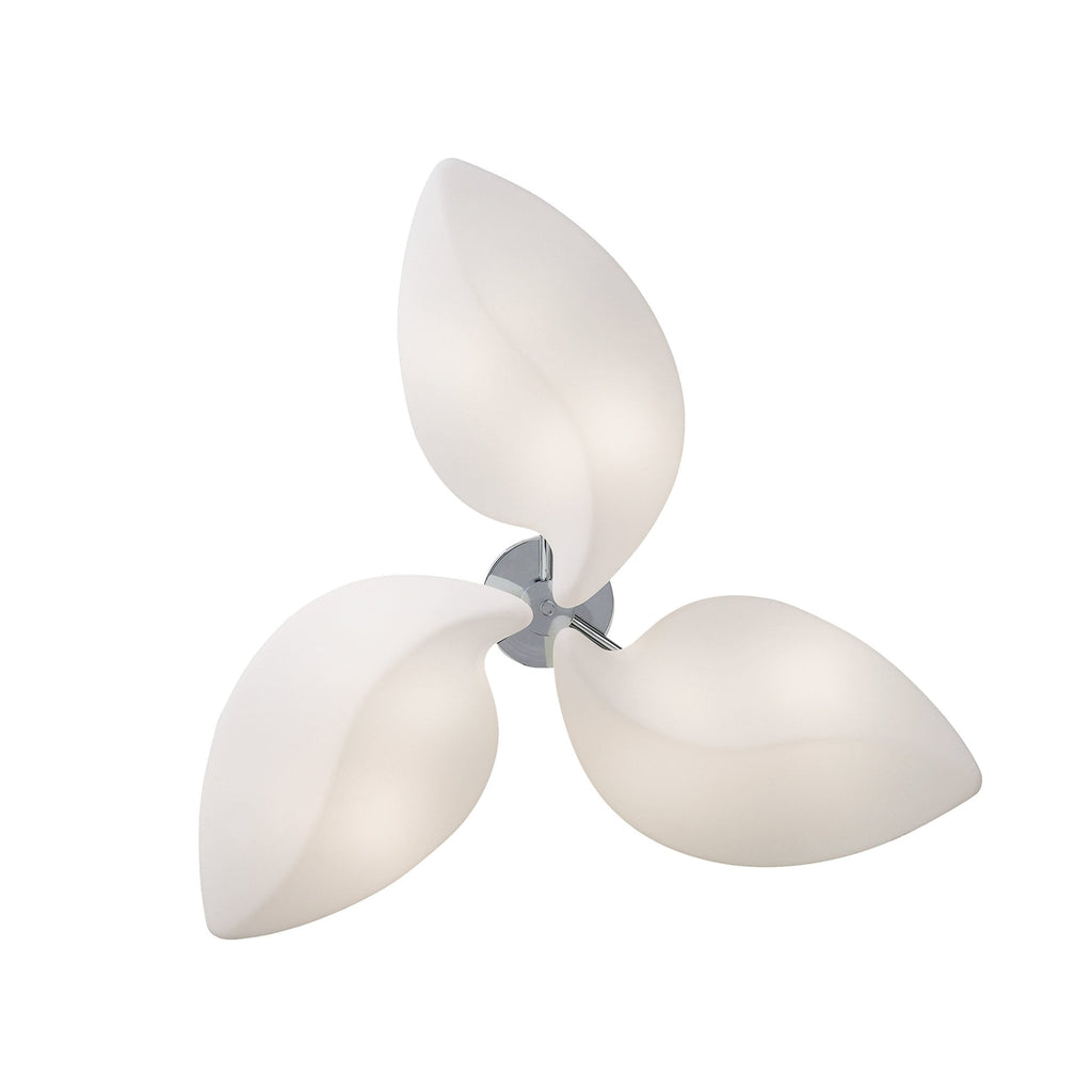M3586 Natura Semi Flush 6 Light E27 Indoor Polished Chrome/Opal White