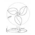 M3586 Natura Semi Flush 6 Light E27 Indoor Polished Chrome/Opal White