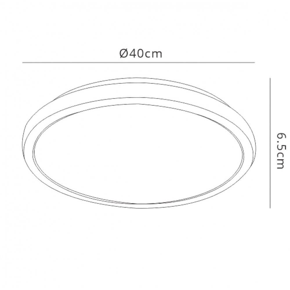M6450 Naxos Ceiling 24W LED Remote Control -6000K White / Clear Acrylic