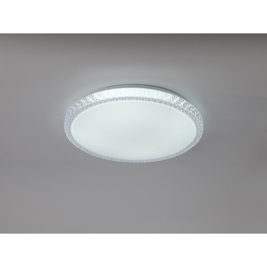 M6450 Naxos Ceiling 24W LED Remote Control -6000K White / Clear Acrylic