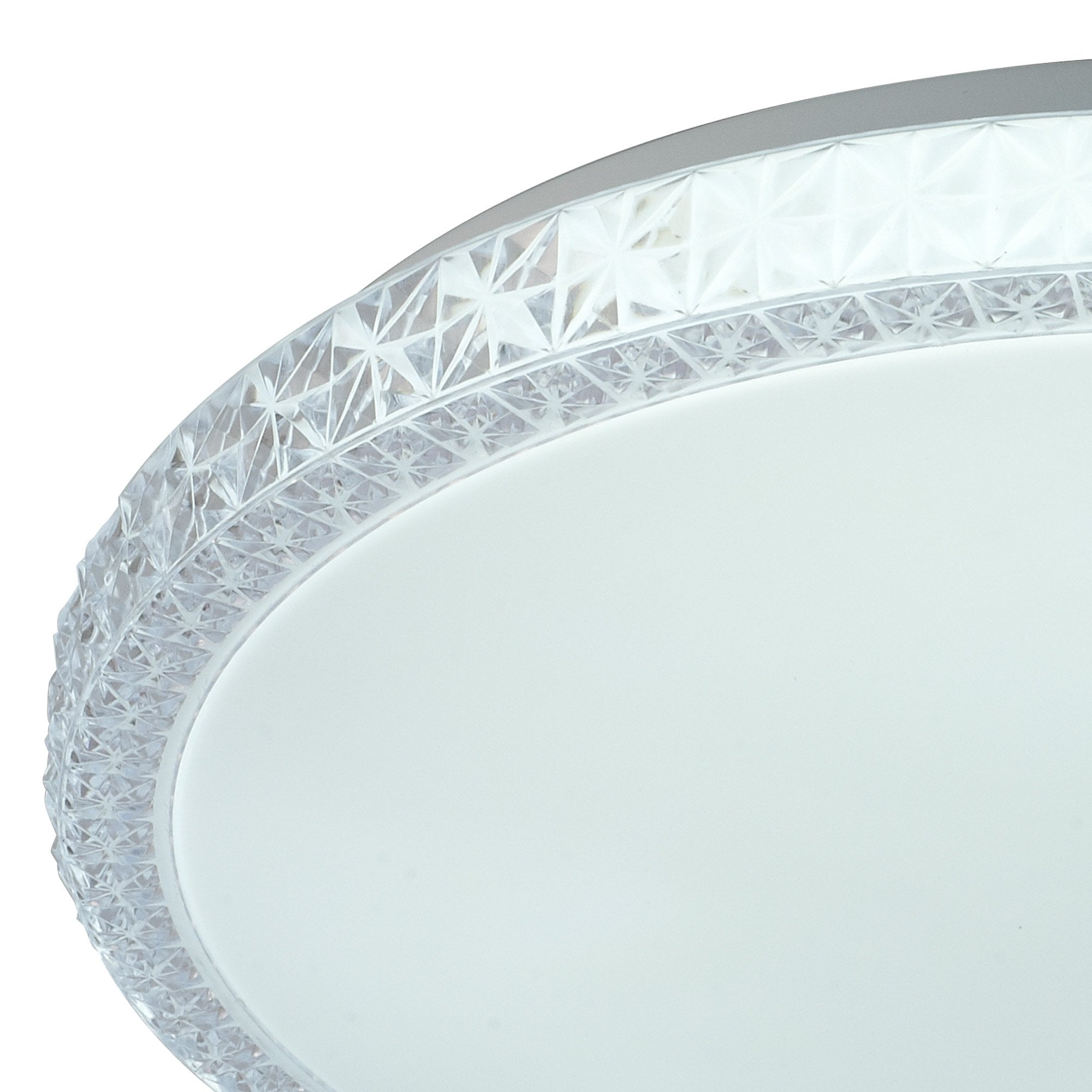 M6450 Naxos Ceiling 24W LED Remote Control -6000K White / Clear Acrylic