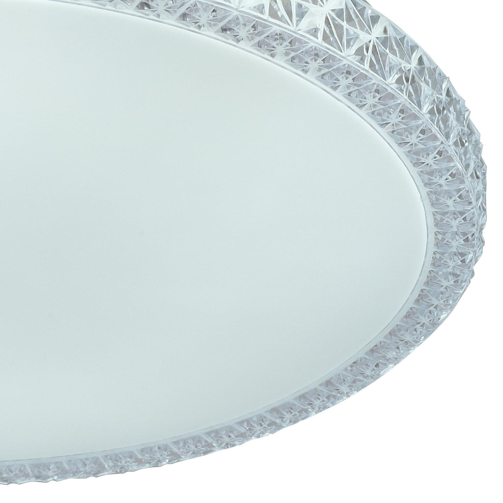 M6450 Naxos Ceiling 24W LED Remote Control -6000K White / Clear Acrylic